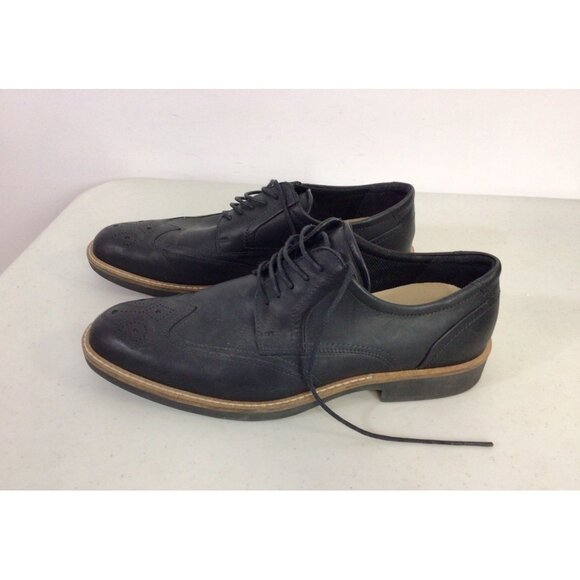 Echo Black Leather Oxford Shoes Mens 9.5 main image 4
